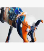 Decorative Sculpture Horse Pride Resin White 35cm tag1