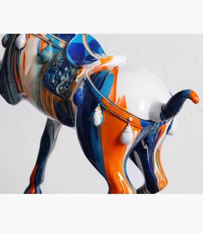 Decorative Sculpture Horse Pride Resin White 35cm -  - #tag1#