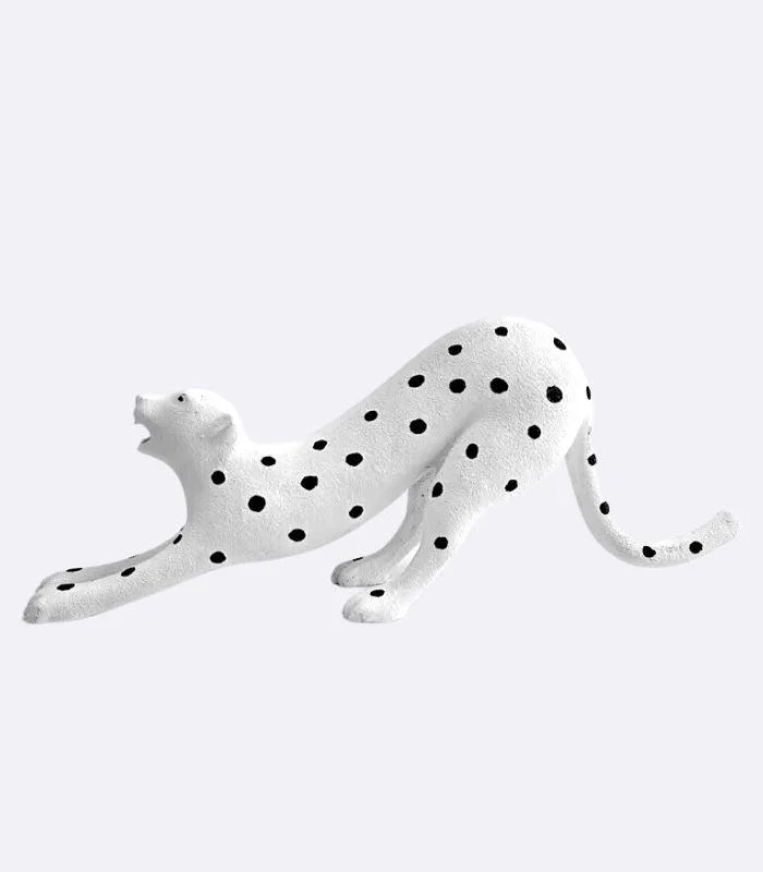 Decorative Sculpture Leopard White Resin -  - #tag1#