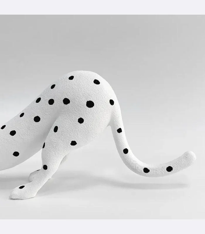 Decorative Sculpture Leopard White Resin -  - #tag1#