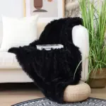 Decorative Soft Faux Fur Throw Blanket tag1