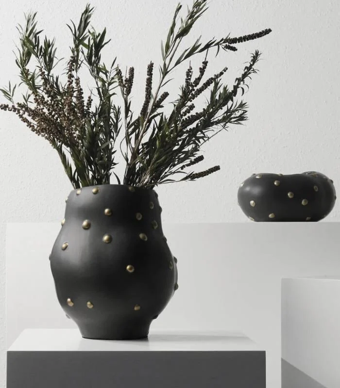Decorative Table Vase Paola and Bowl Black & Gold -  - #tag1#