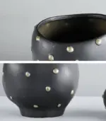 Decorative Table Vase Paola and Bowl Black Gold tag1