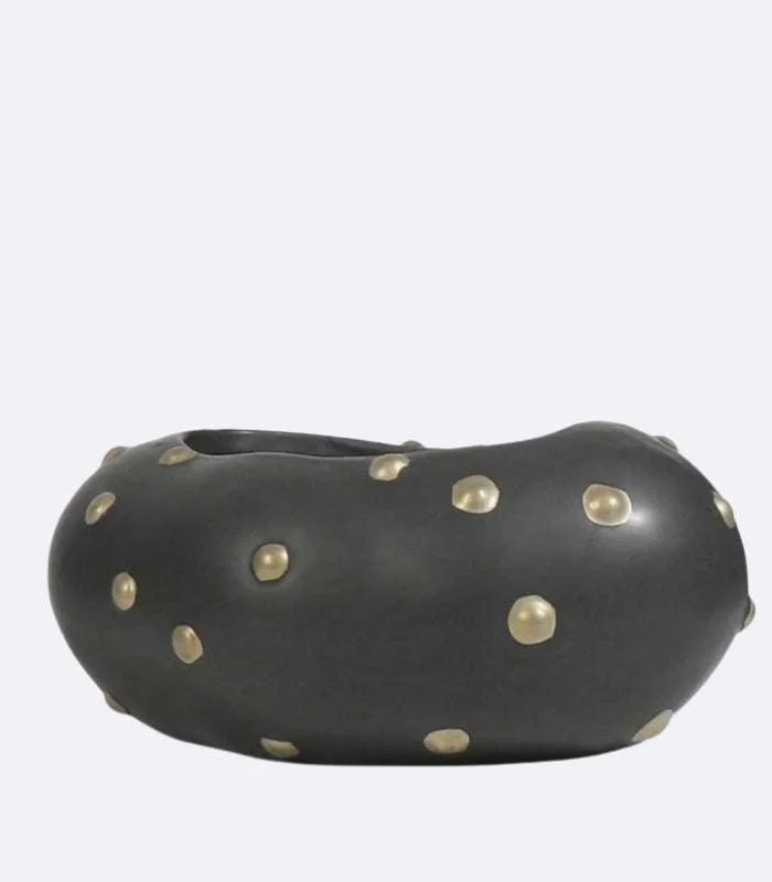Decorative Table Vase Paola and Bowl Black & Gold -  - #tag1#