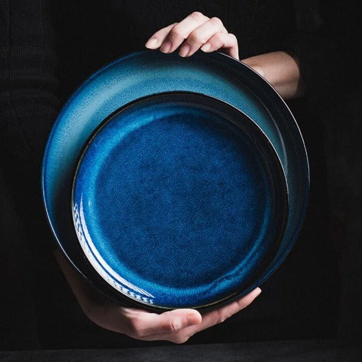Deep Blue "Oceano" Dinner Plates -  - #tag1#