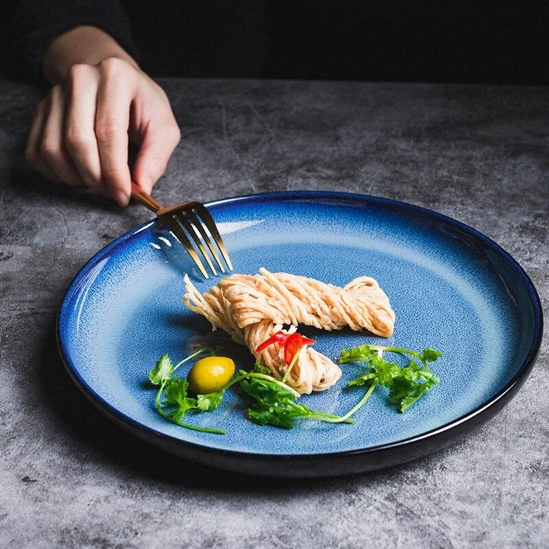 Deep Blue "Oceano" Dinner Plates -  - #tag1#