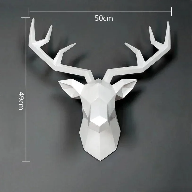 Deer Head Wall Hanging: Elegant Decor for Stylish Living Rooms -
