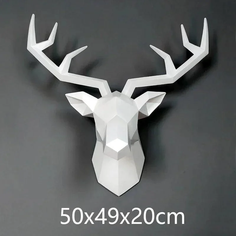 Deer Head Wall Hanging: Elegant Decor for Stylish Living Rooms -