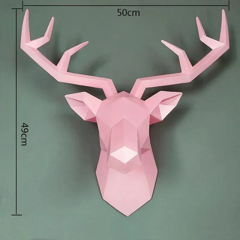 Deer Head Wall Hanging: Elegant Decor for Stylish Living Rooms -