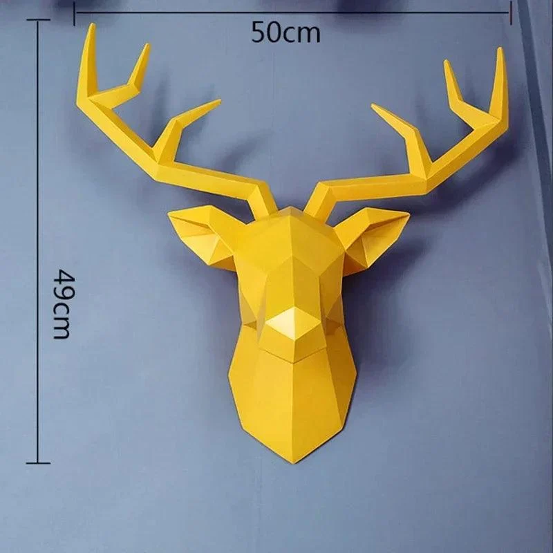 Deer Head Wall Hanging: Elegant Decor for Stylish Living Rooms -