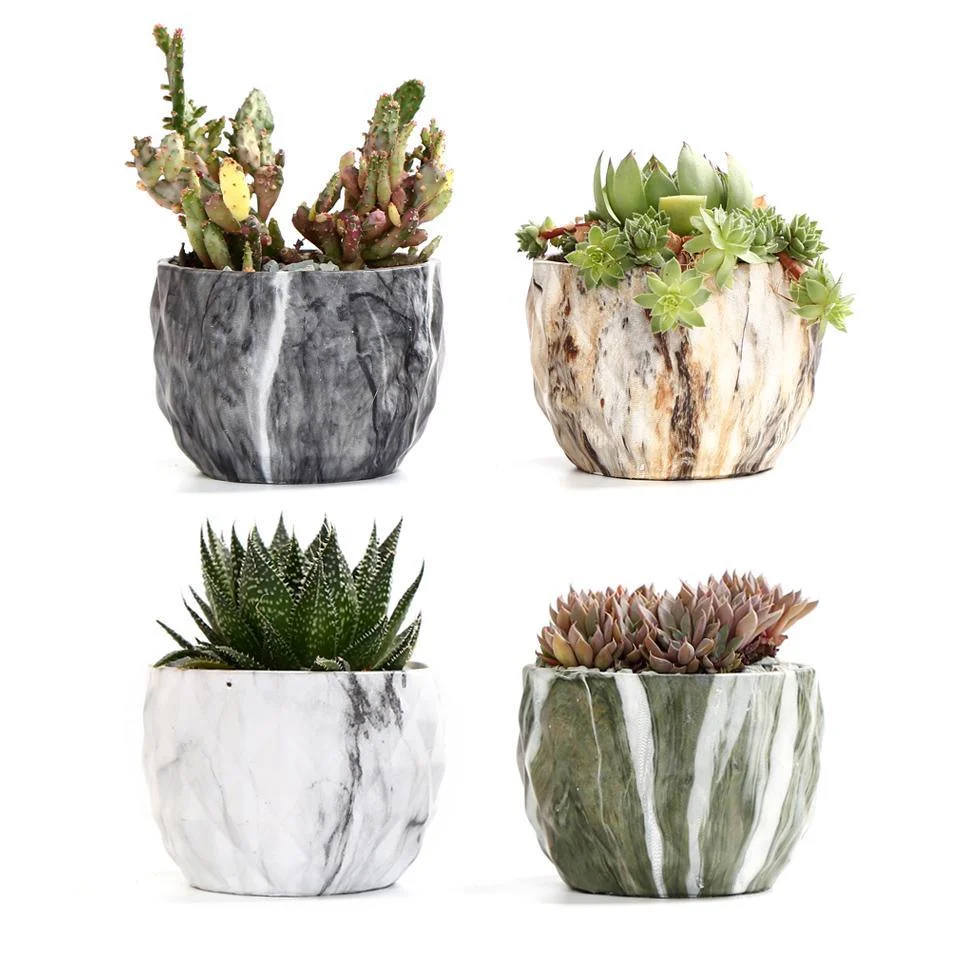 Deidra - Modern Bonsai Marbling Flower Pot (4 pcs) -  - #tag1#