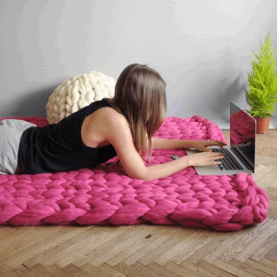 Deluxe Braided Wool Blanket -  - #tag1#