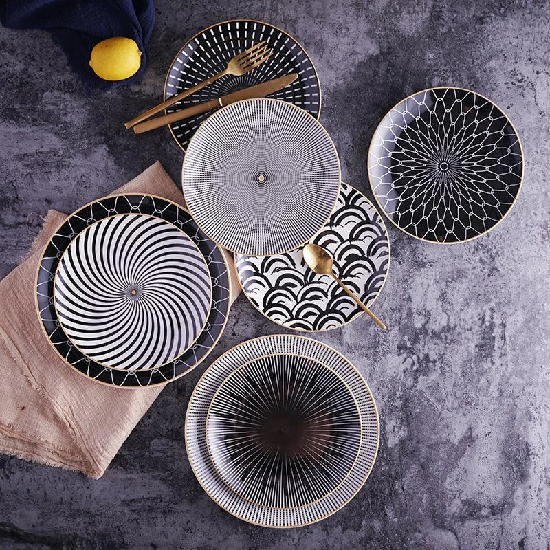 Deluxe Geometric Dinner Plate Set -  - #tag1#