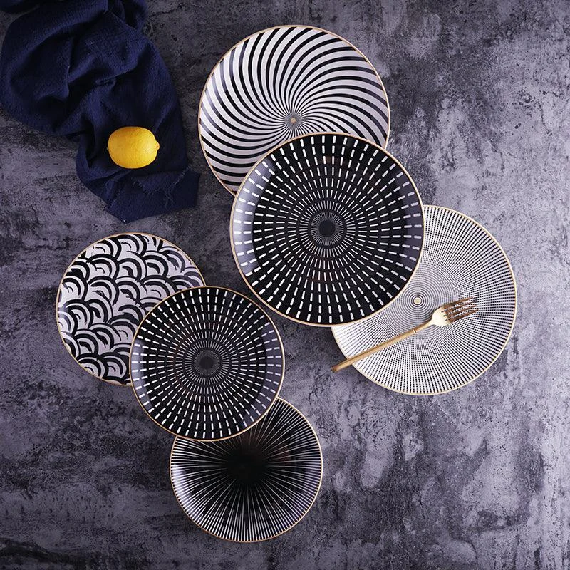 Deluxe Geometric Dinner Plate Set -  - #tag1#
