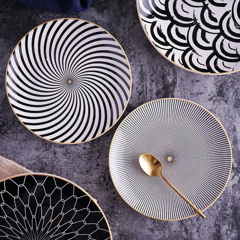 Deluxe Geometric Dinner Plate Set -  - #tag1#