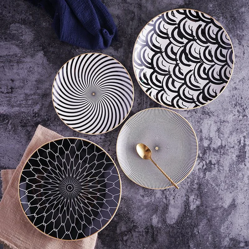Deluxe Geometric Dinner Plate Set -  - #tag1#