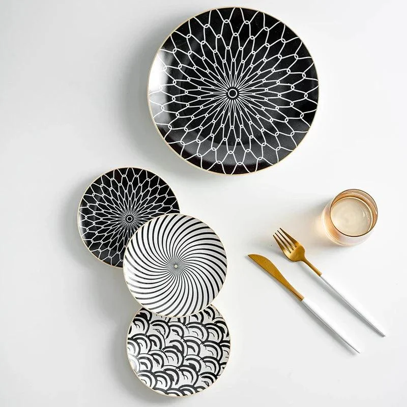 Deluxe Geometric Dinner Plate Set -  - #tag1#