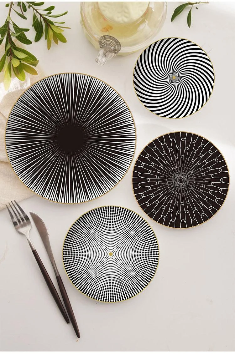 Deluxe Geometric Dinner Plate Set -  - #tag1#