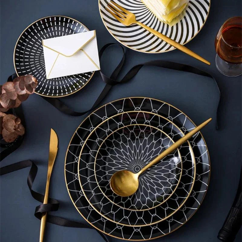 Deluxe Geometric Dinner Plate Set -  - #tag1#