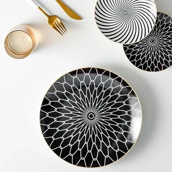 Deluxe Geometric Dinner Plate Set -  - #tag1#