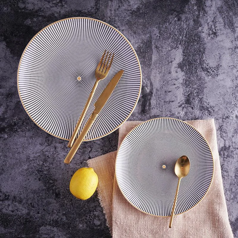 Deluxe Geometric Dinner Plate Set -  - #tag1#