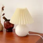 Deluxe Rattan Pleat Led Lamp tag1