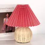 Deluxe Rattan Pleat Led Lamp tag1
