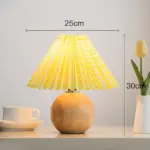 Deluxe Rattan Pleat Led Lamp tag1