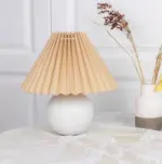 Deluxe Rattan Pleat Led Lamp tag1