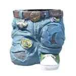 Denim Pants Flower Pot Decoration