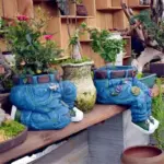 Denim Pants Flower Pot Decoration