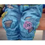 Denim Pants Flower Pot Decoration