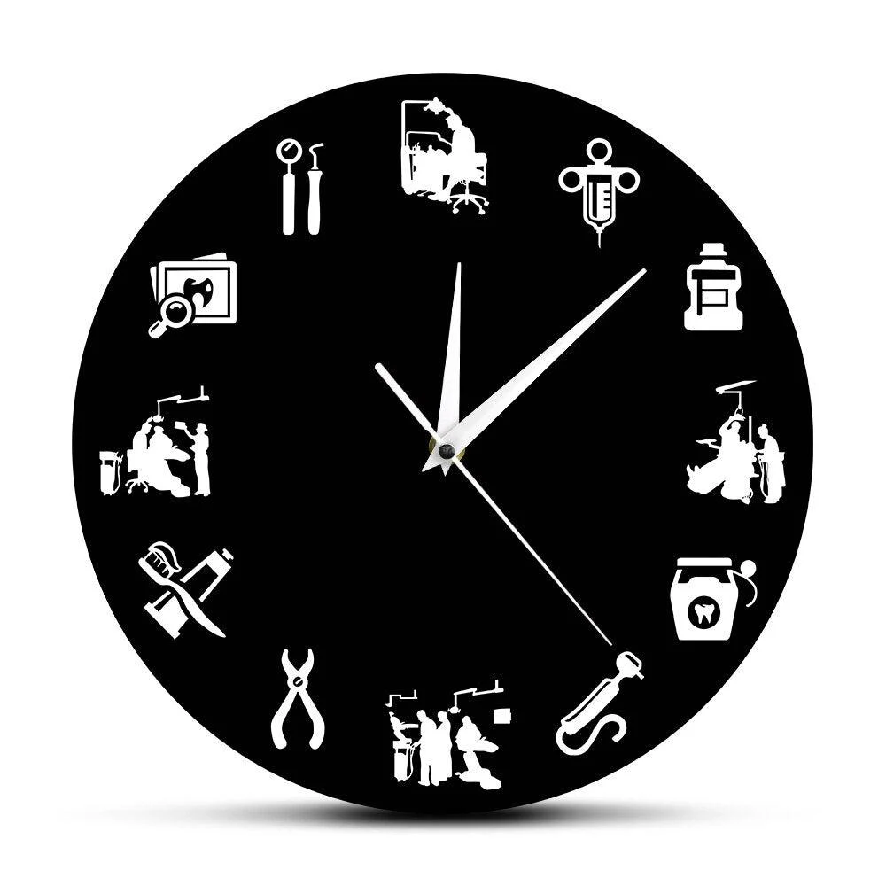 DentaDesign - Stylish Dental Design Wall Clock -  - #tag1#