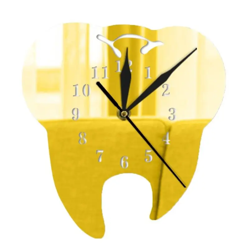 DentaGlow Stylish mirror clock for dental care tag1