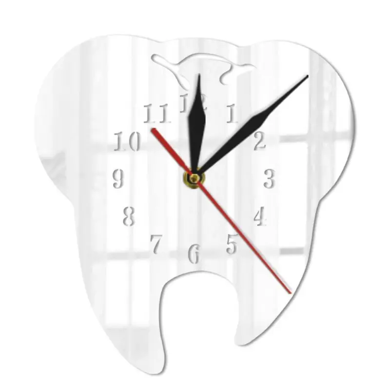 DentaGlow Stylish mirror clock for dental care tag1