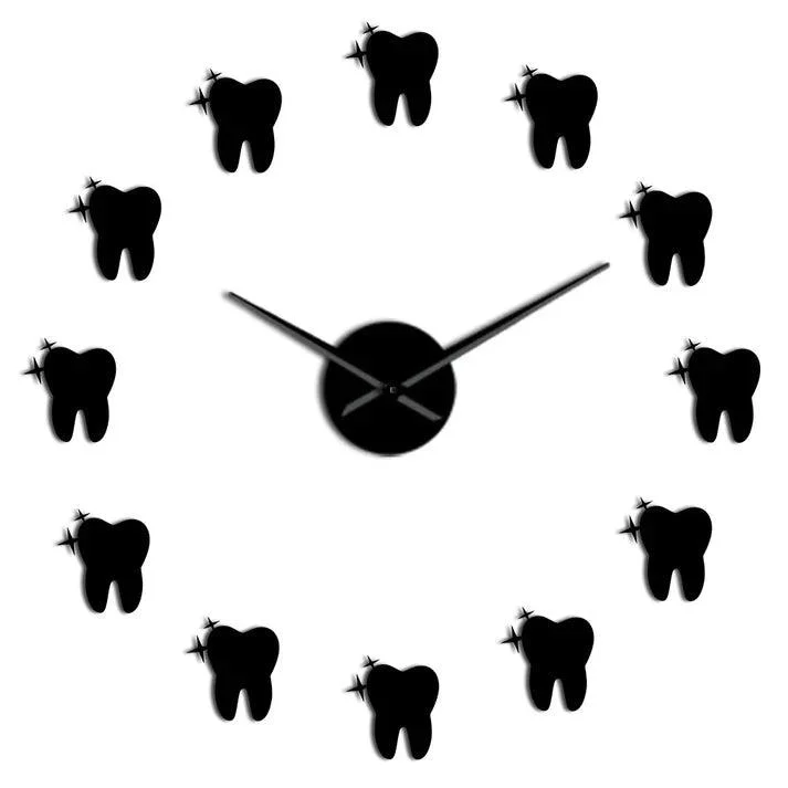 DentiGlow - Modern wall clock with dental mirror effect -  - #tag1#