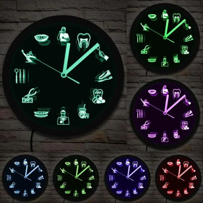 DentistTime LED Wall Clock for Dental Practices tag1