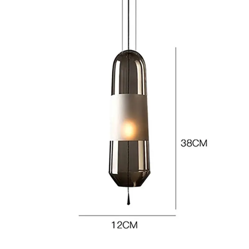 DesignerCapsuleShapedGlassPendantLamp
