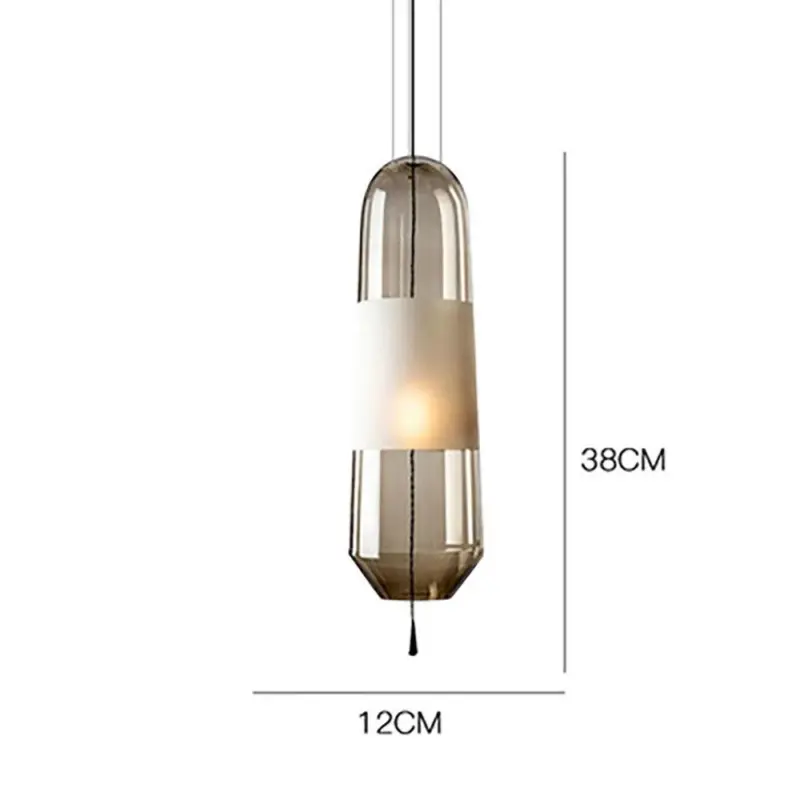DesignerCapsuleShapedGlassPendantLamp