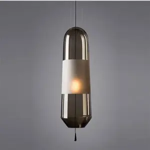Homeko Capsule Shaped Glass Pendant Lamp