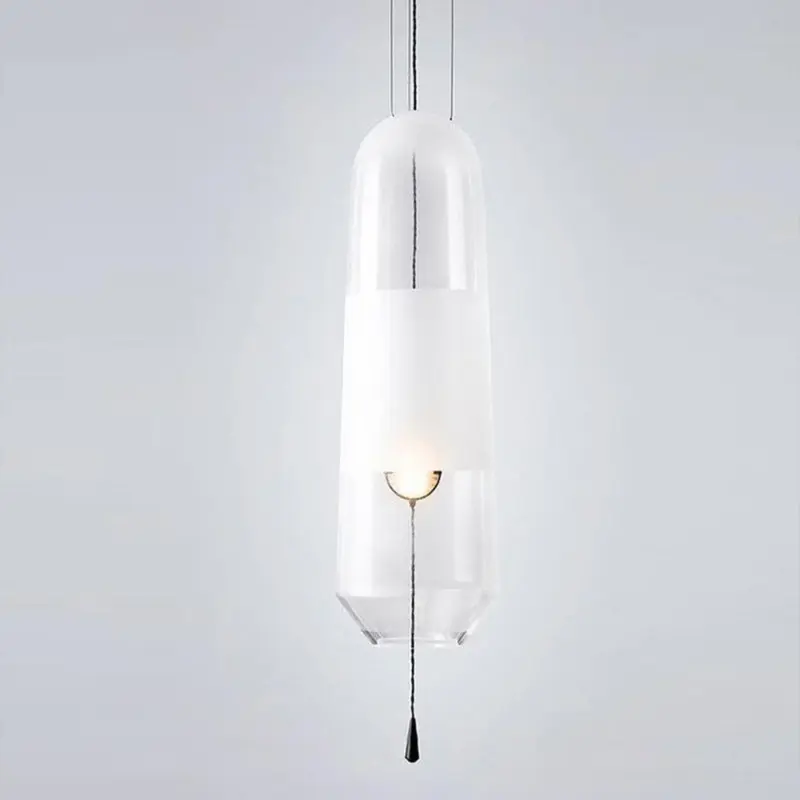 DesignerCapsuleShapedGlassPendantLamp