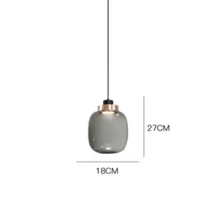 Homeko Glass Smoke Gray Pendant Light