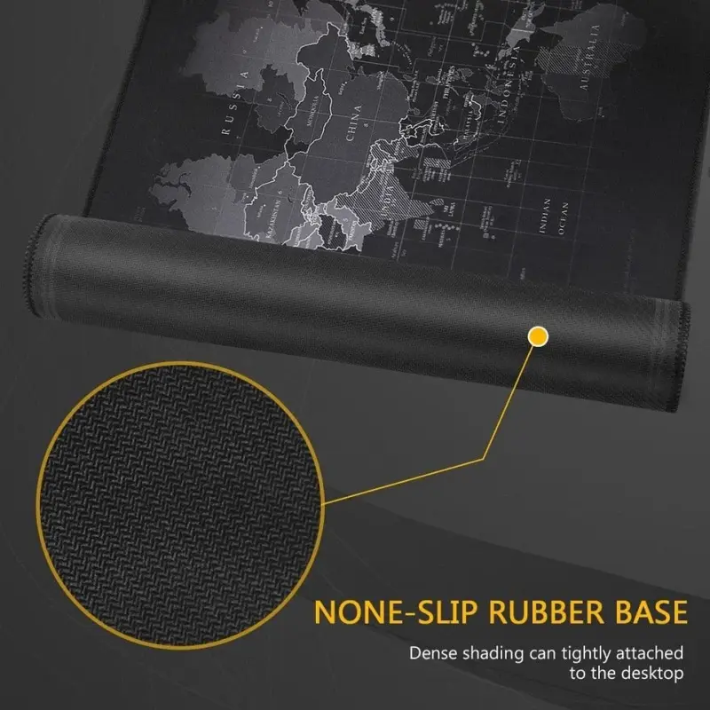 Desk Mat GeoPad World Map Design Non Slip Base tag1