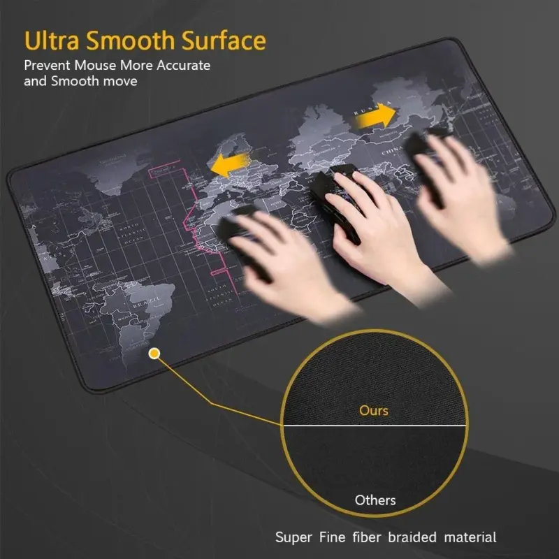 Desk Mat GeoPad World Map Design Non Slip Base tag1