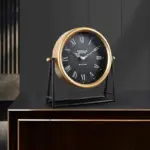 Desk clock Table clock Retro design Decoration Metal 26.5x26.5x7cm tag1