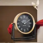 Desk clock Table clock Retro design Decoration Metal 26.5x26.5x7cm tag1