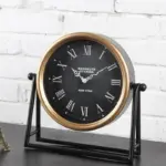 Desk clock Table clock Retro design Decoration Metal 26.5x26.5x7cm tag1