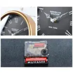 Desk clock Table clock Retro design Decoration Metal 26.5x26.5x7cm tag1