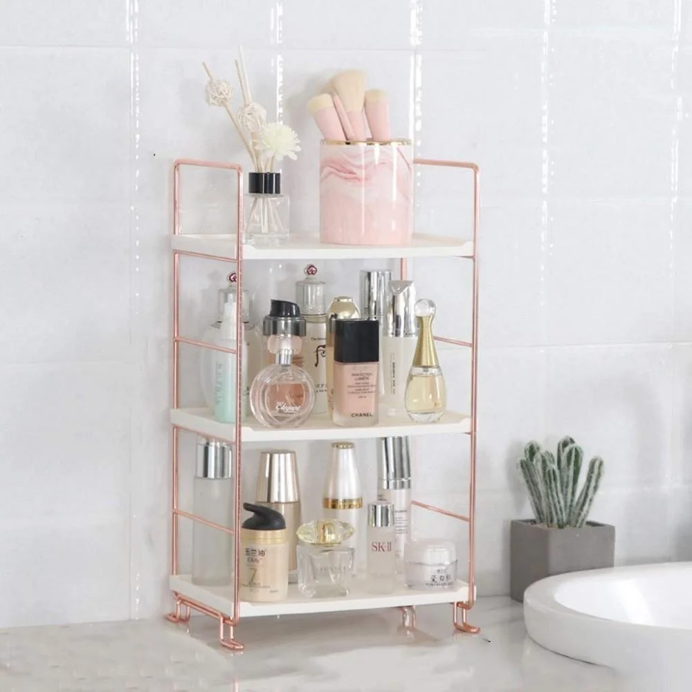 Desktop Cosmetics Storage Rack Rose Gold 2 3 Layers Bathroom Makeup Organizer Assembled Kitchen Seasoning Iron 7d1bcfa0 80e9 4964 8541 F180a529ffbd