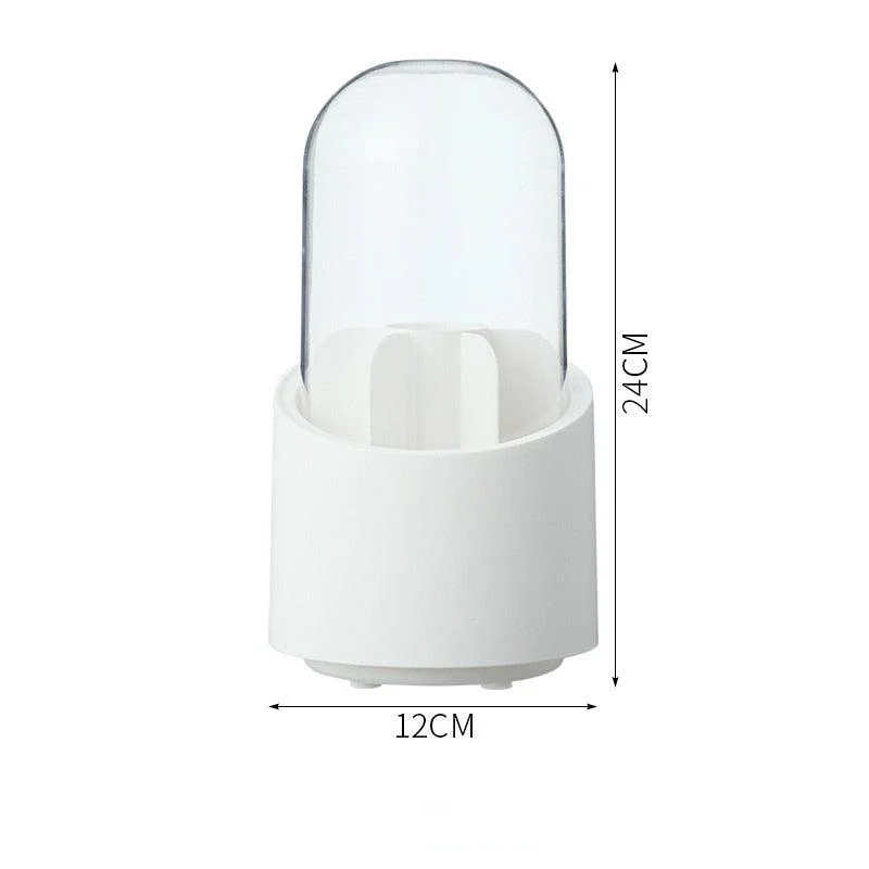 Desktop Makeup Brush Storage Bucket Cup Holder with Lid -  - #tag1#